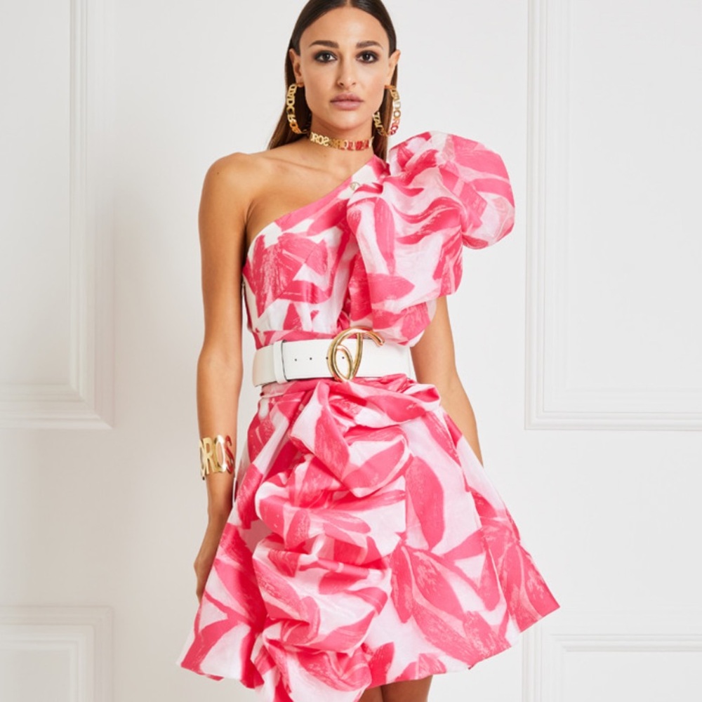 VALTADOROS Ballon dress w/ off shouldwr